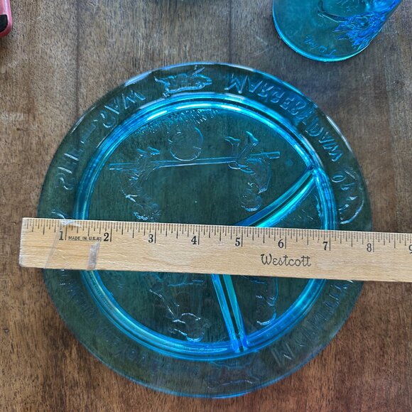 Tiara Indiana Glass three-piece Nursery Rhyme dish set - Picture 4 of 5